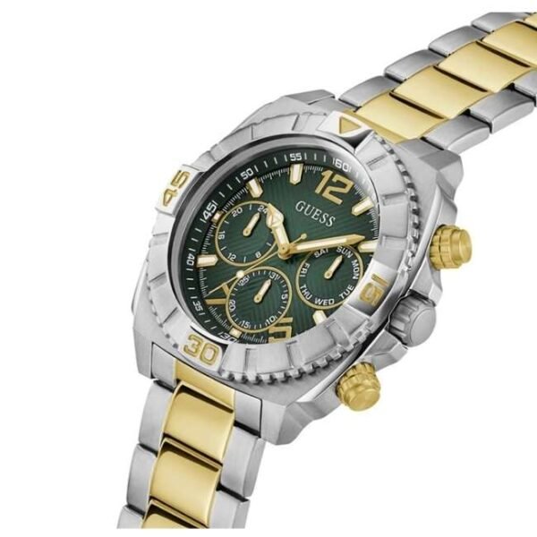Guess Men Traction Green Dial Chronograph Watch-GW0800G1