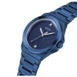 Guess Men Vinyl Blue Dial Quartz Watch-GW0833G1