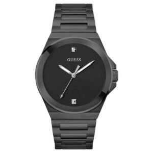 Guess Men Vinyl Black Dial Quartz Watch-GW0833G2