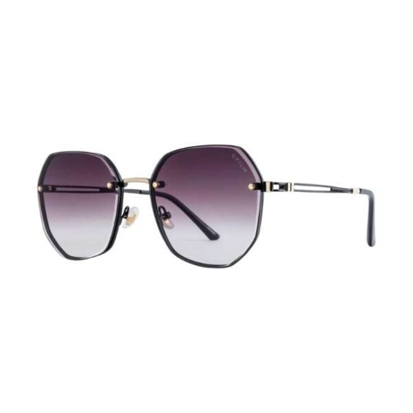 Opium Women Black Oval Sunglasses | Op-10014-C05