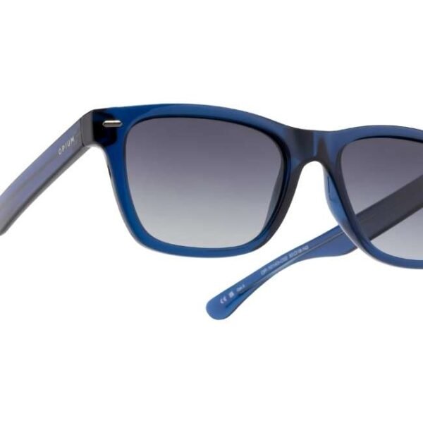 Opium Unisex Crystal Blue Rectangular Sunglasses | Op-10143-C02-53