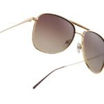 Opium Unisex Gold Rectangular Sunglasses | Op-10186-C06-59