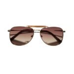 Opium Unisex Gold Rectangular Sunglasses | Op-10186-C06-59