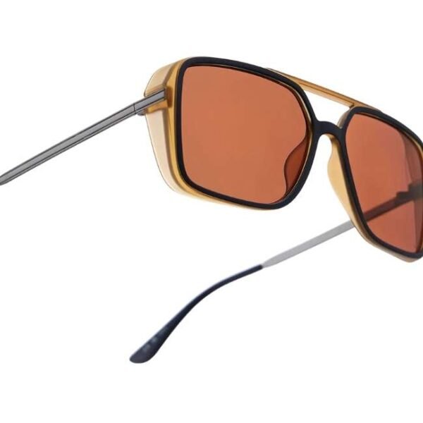 Opium Unisex Brown With Blue Rectangular Sunglasses | Op-10195-C02-57