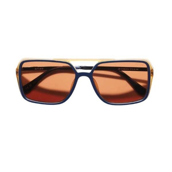 Opium Unisex Brown With Blue Rectangular Sunglasses | Op-10195-C02-57