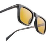 Opium Unisex Black Rectangular Sunglasses | Op-10221-C06-52