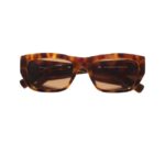 Opium Unisex Brown Demi Rectangular Sunglasses | Op-10228-C02-55