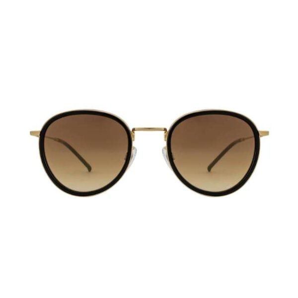 Opium Women Gold With Black Round Sunglasses | Op-1929-C01