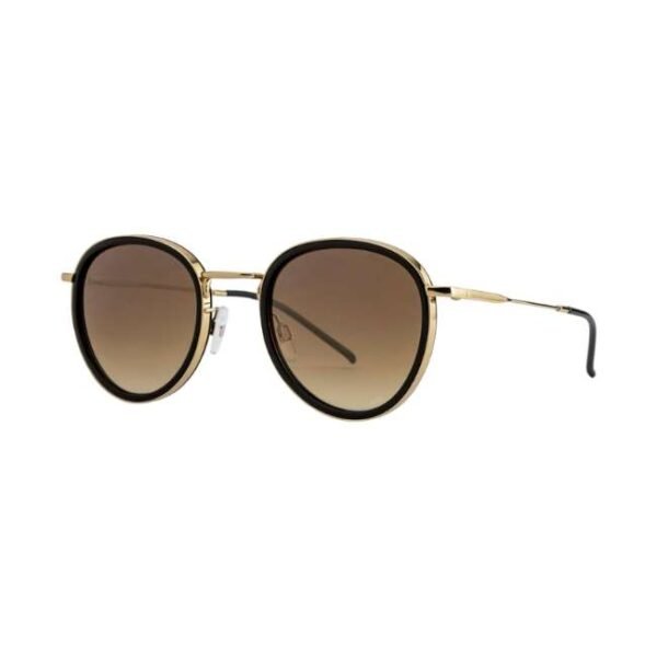 Opium Women Gold With Black Round Sunglasses | Op-1929-C01