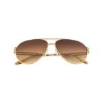 Opium Unisex Gold Aviator Sunglasses | Op-1968-C01