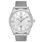 Santa Barbara Men Silver Dial Quartz Watch -SB.1.10236-1