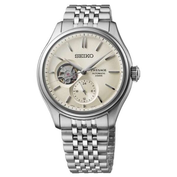 Seiko Presage Classic Series ‘Shiro-iro’ Open heart Watch -SPB469J1