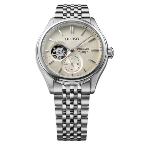 Seiko Presage Classic Series ‘Shiro-iro’ Open heart Watch -SPB469J1