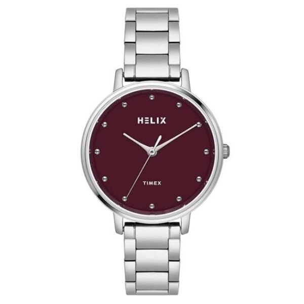 Helix Women Burgundy Dial Quartz Watch -TW056HL04