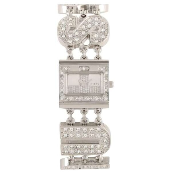 Guess Women Logo Glam Silver Dial Quartz Watch-W10264L1