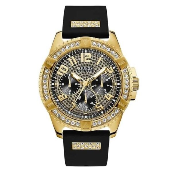 Guess Men Frontier Gold Dial Chronograph Watch-W1132G1