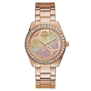 Guess Women Pink Dial Quartz Watch-W1201L3
