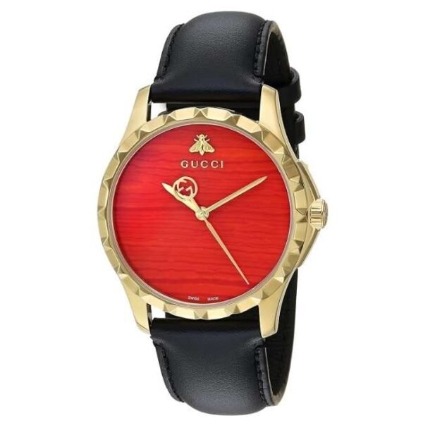 Gucci Men Red Dial Swiss Quartz -YA126464