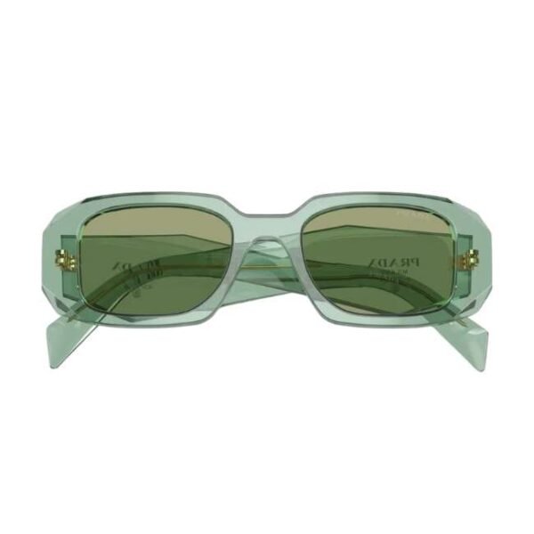 Prada Women Translucent Green Rectangle Sunglass - 0PR 17WS 11R10E49