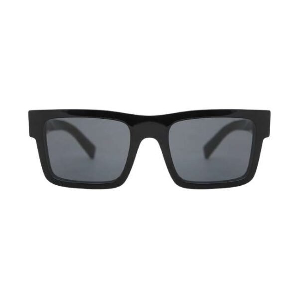 Prada Men Shiny Black Rectangle Sunglass - 0PR 19WS 1AB5S052