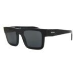 Prada Men Shiny Black Rectangle Sunglass - 0PR 19WS 1AB5S052