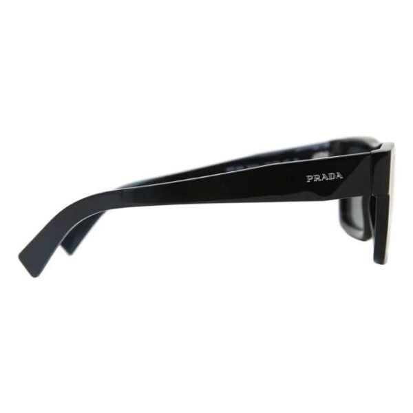 Prada Men Shiny Black Rectangle Sunglass - 0PR 19WS 1AB5S052