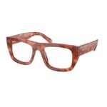 Prada Women Cognac Tortoise Square Eyeglass - 0PR A17V 18R1O153