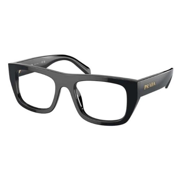 Prada Women Black Square Eyeglass - 0PRA17V 16K1O153