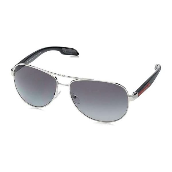 Prada Men Silver Pilot Sunglass - 0PS 53PS 1BC5W162
