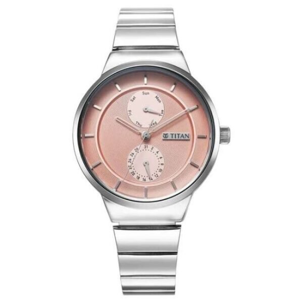 Titan Neo Women Pink Dial Multifunction Watch - 2761SM02