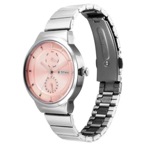 Titan Neo Women Pink Dial Multifunction Watch - 2761SM02