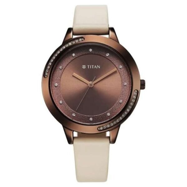 Titan Razzle Dazzle Women Brown Dial Quartz Watch - 2764QL01