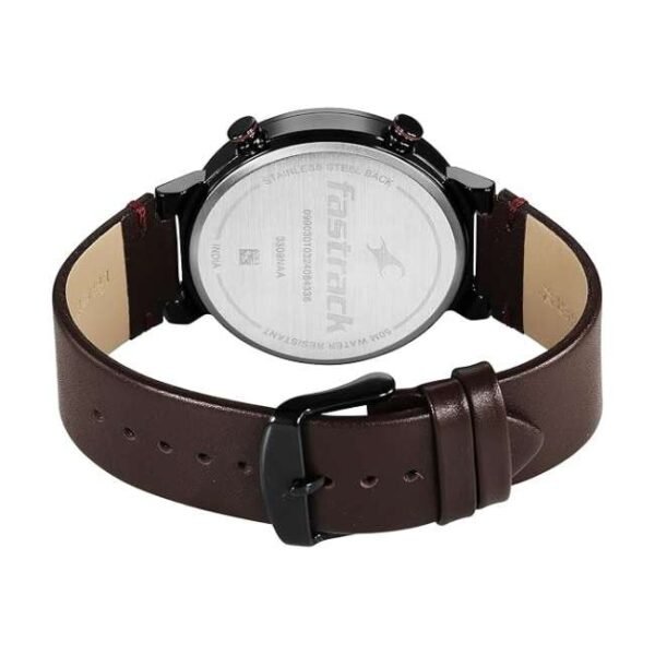 Fastrack Men Gambit White Dial Micromotor Watch- 3309NL01