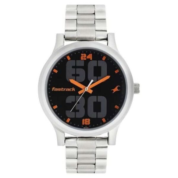 Fastrack Men Bold Black Dial Quartz Watch- 38051SM08