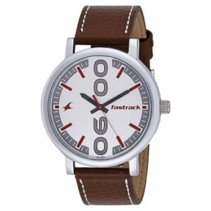 Fastrack Men Bold White Dial Quartz Watch- 38052SL07