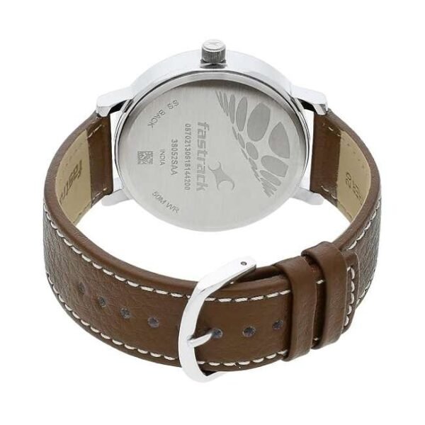 Fastrack Men Bold White Dial Quartz Watch- 38052SL07