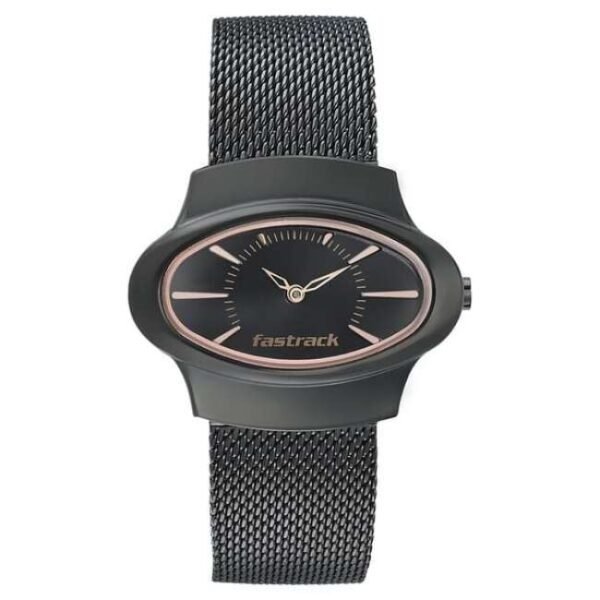 Fastrack Women Hitlist Black Dial Quartz Watch- 6004NM01