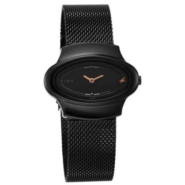 Fastrack Women Pulse Black Dial Quartz Watch- 6004NM03F