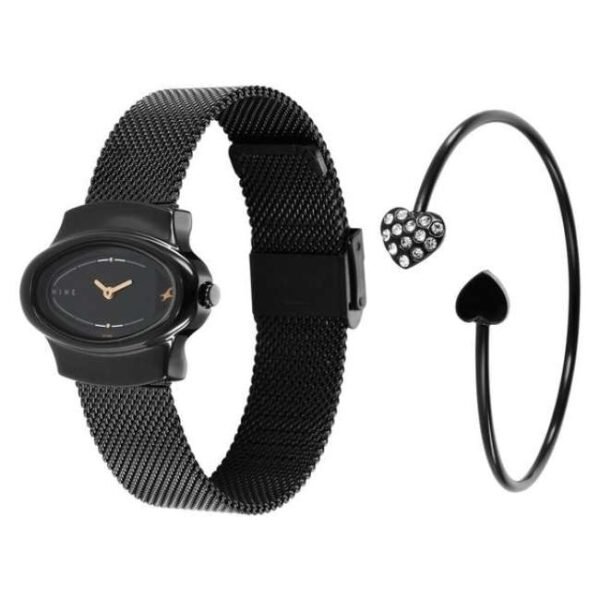 Fastrack Women Pulse Black Dial Quartz Watch- 6004NM03F