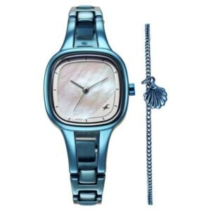 Fastrack Women Pulse Mother of Pearl Dial Quartz Watch- 6147QM01F