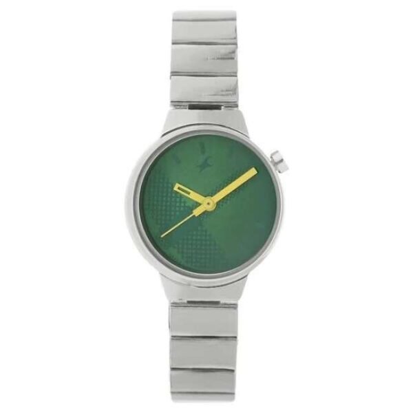 Fastrack Women Checkmate Green Dial Quartz Watch- 6149SM02