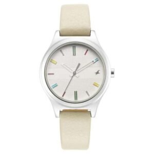 Fastrack Women Stunners White Dial Quartz Watch- 6152SL06