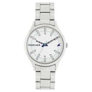 Fastrack Women Denim White Dial Quartz Watch- 6180SM01