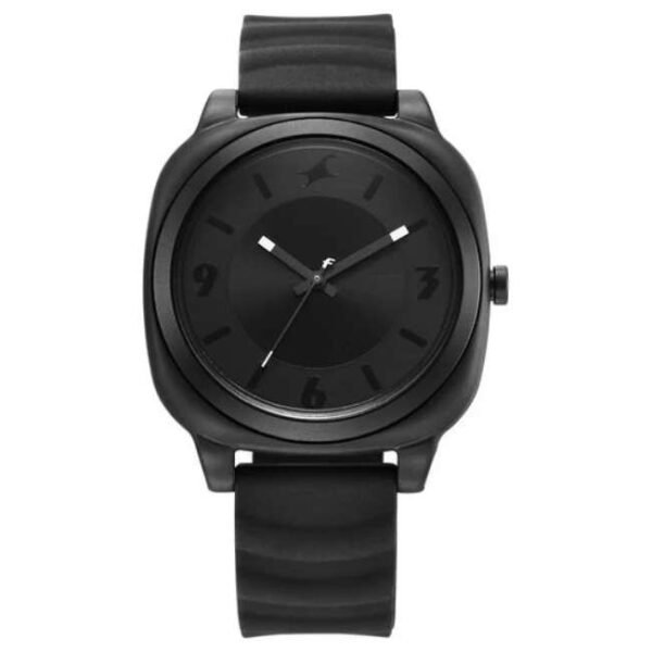 Fastrack Unisex Hype All Black Black Dial Quartz Watch- 68034PP03
