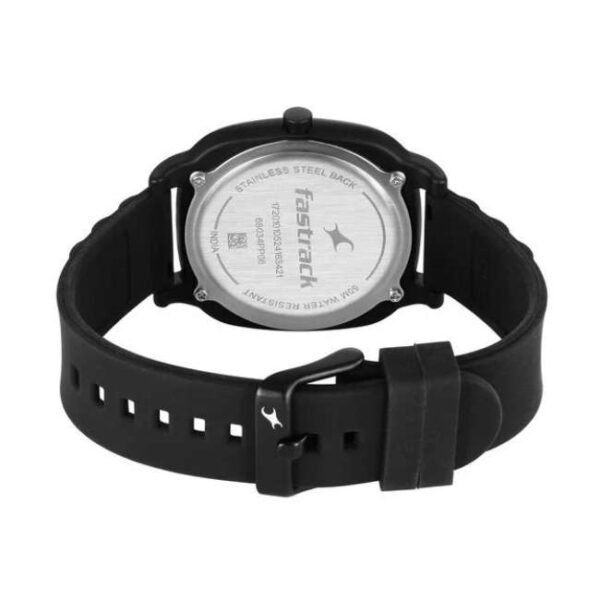 Fastrack Unisex Hype All Black Black Dial Quartz Watch- 68034PP06