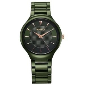 Titan Regalia Ceramics Men Green Dial Quartz - 90014KC03