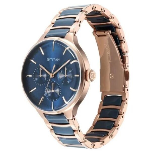 Titan Ceramics Fusion Men Blue Dial Multifunction - 90148KD04