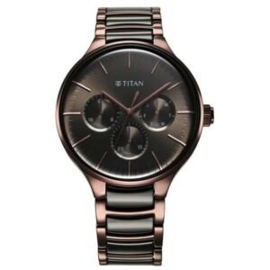 Titan Ceramic Fusion Men Black Dial Multifunction - 90148KD05