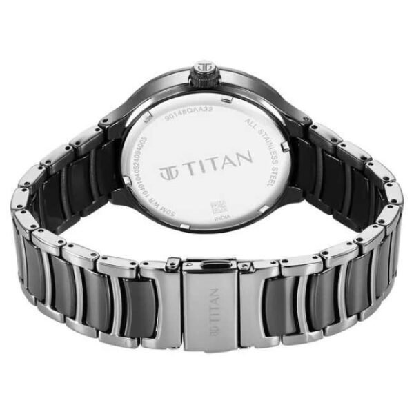 Titan Ceramic Fusion Men Black Dial Multifunction - 90148KD06