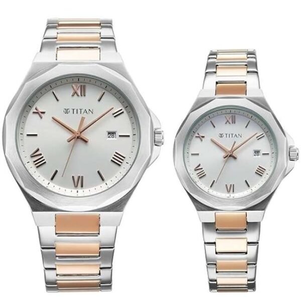 Titan Bandhan Couple Silver Dial Quartz - 9401094210KM01